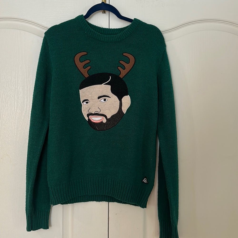 Drake ugly Christmas sweater made by American Stitch